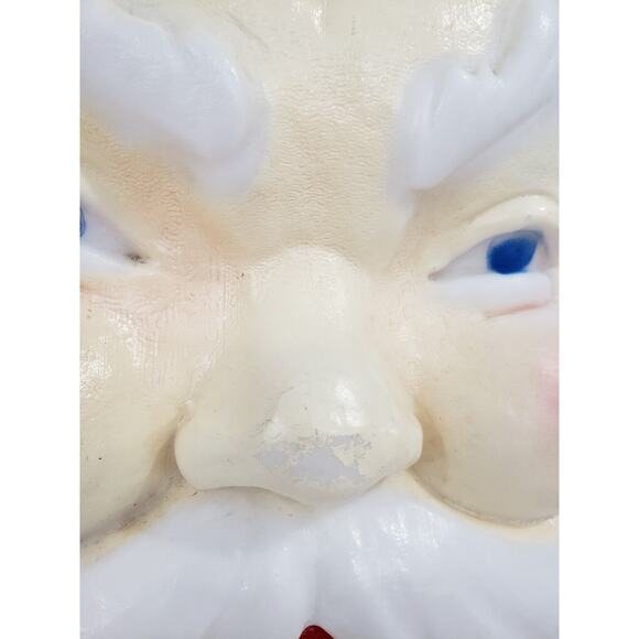 Vintage‎ Christmas Light Blow Mold Santa Face Head 21.5” Union Products Hanging - Picture 7 of 9